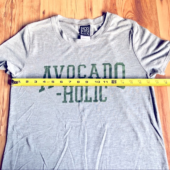 AVOCADO - HOLIC Tee Shirt MODERN LUX Short Sleeve Medium Gray Women’s Junior’s - Picture 8 of 16